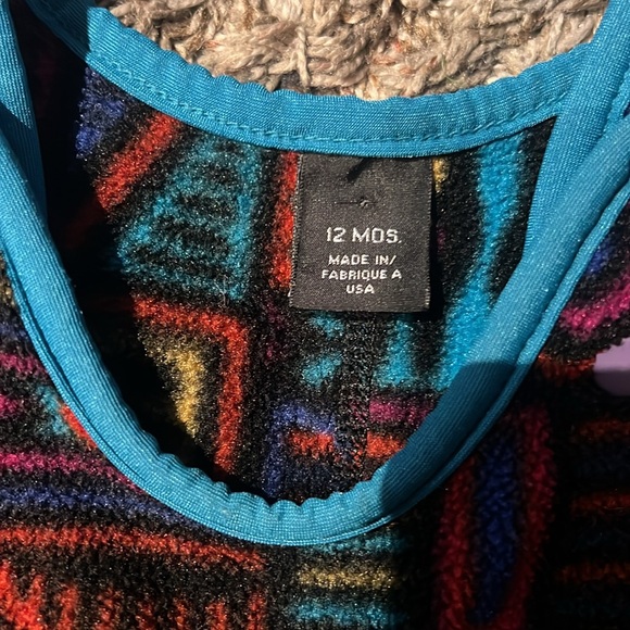 90’s Vintage Rare Aztec Patagonia Fleece Overalls USA - Picture 3 of 4